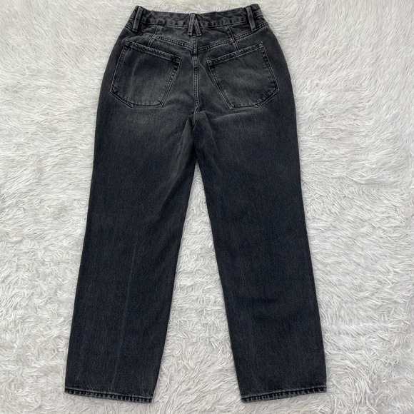 Good American Pants Womens 4/27 Black 90s Duster Straight Leg Jeans Denim Casual - Picture 13 of 15